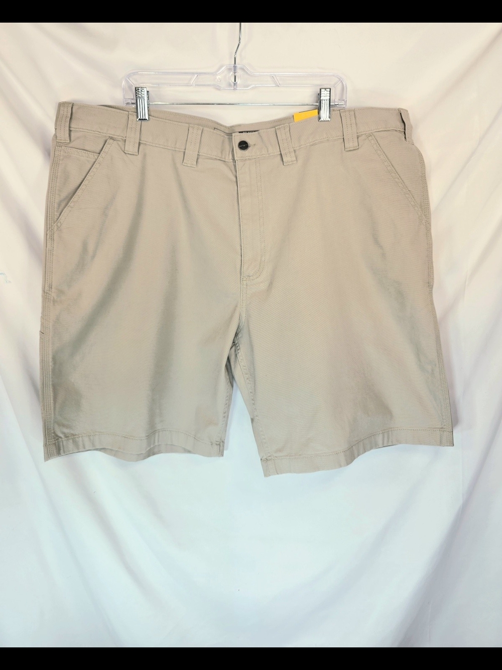 NWT Carhartt Rugged Flex Canvas Work Shorts Mens 46 Tan Relaxed Fit BS2514-M